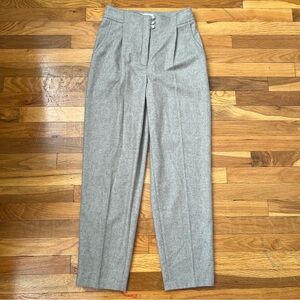 ROUJE PARIS Wool Blend Pleated High Rise Pant Size 36 US Size 4